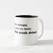 Zuverlässiger Lkw-Fahrer Zweifarbige Tasse (VorderseiteRechts)