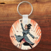 Zuversichtliche Frau Sternexplosion Schlüsselanhän Schlüsselanhänger (Vorderseite)