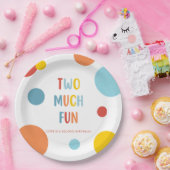 Zuviel Spaß Bunte Teller für den 2. Geburtstag (Party)