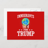 ZUWANDERER FÜR TRUMP POSTKARTE (Vorne/Hinten)