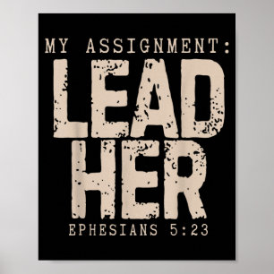Zuweisung Führen Sie Epheser 5_23 Christlicher Gla Poster