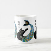 Zuwinken der Meerjungfraukatze Kaffeetasse (Mittel)