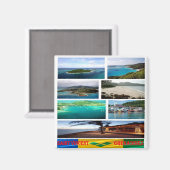 zVC003 SAN VINCENT und GRENADINE, Mosaik, Kühlschr Magnet (Vorderseite/Rückseite)