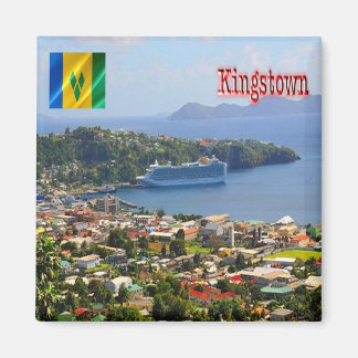 ZVC006 KINGSTOWN, Saint Vincent Grenadines, Kühlsc Magnet