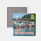 zVC009 CLIFTON, St. Vincent Grenadines, Fridge Magnet (Vorderseite/Rückseite)