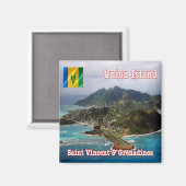 zVC012 SAINT VINCENT GENADINE, Gewerkschaft Island Magnet (Vorderseite/Rückseite)