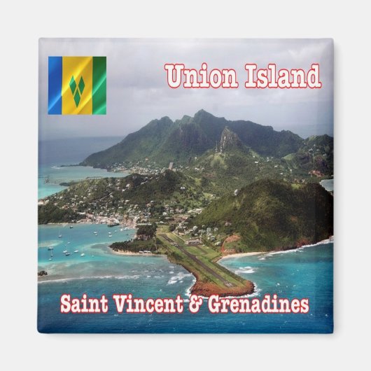 zVC012 SAINT VINCENT GENADINE, Gewerkschaft Island Magnet (Vorne)