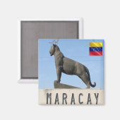 zVE004 MARACAY, Jaguar, Venezuela, Amerika, Kühlsc Magnet (Vorderseite/Rückseite)