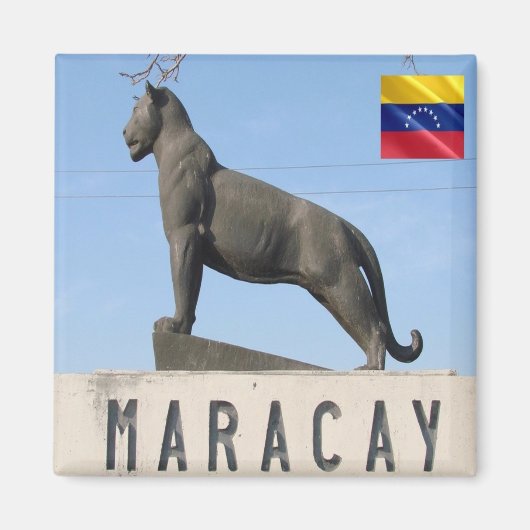 zVE004 MARACAY, Jaguar, Venezuela, Amerika, Kühlsc Magnet (Vorne)