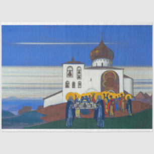 Zvenigorod von Nicholas Roerich Seidenpapier