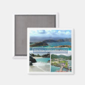 zVG003 BRITISH JUNGFRAU INSELN, Mosaik, Kühlschran Magnet (Vorderseite/Rückseite)