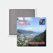 zVG004 TORTOLA Road Town, Britische Jungfrau, Kühl Magnet (Vorderseite/Rückseite)