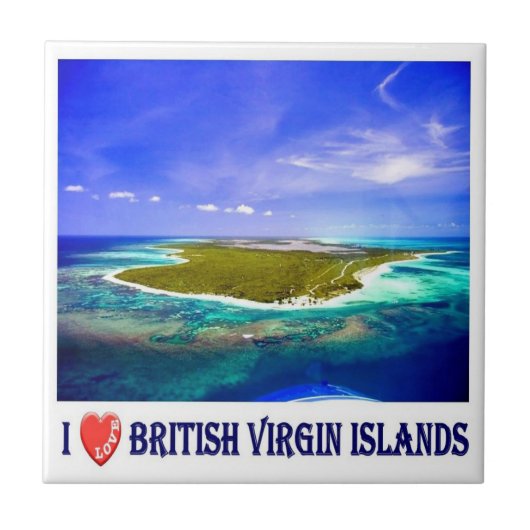 zVG007 BRITISH JUNGFRAU INSELN I Liebe, Fliese (Vorderseite)