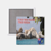 zVG010 JUNGFRAU GORDA, Britische Jungfrau Inseln,  Magnet (Vorderseite/Rückseite)