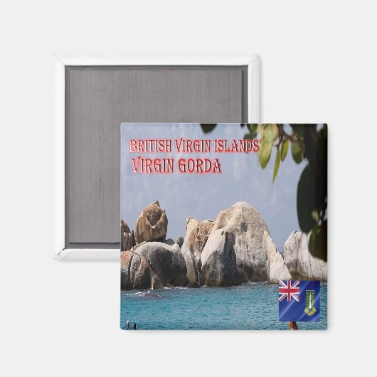 zVG010 JUNGFRAU GORDA, Britische Jungfrau Inseln, Magnet (Vorderseite/Rückseite)