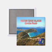 ZVG014 GORDA PEACK, Britische Jungfrau, Kühlschran Magnet (Vorderseite/Rückseite)