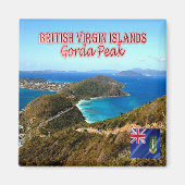 ZVG014 GORDA PEACK, Britische Jungfrau, Kühlschran Magnet (Vorne)