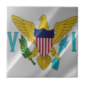 zVI002 JUNGFRAU INSELN, Waving Flag, Amerika, Fliese (Vorderseite)