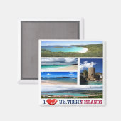 zVI003 JUNGFRAU INSELN I Liebe, Mosaik, Kühlschran Magnet (Vorderseite/Rückseite)