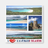 zVI003 JUNGFRAU INSELN I Liebe, Mosaik, Kühlschran Magnet (Vorne)