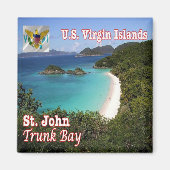 ZVI011 ST. JOHN, Trunk Bay, Viegin Islands, Kühlsc Magnet (Vorne)