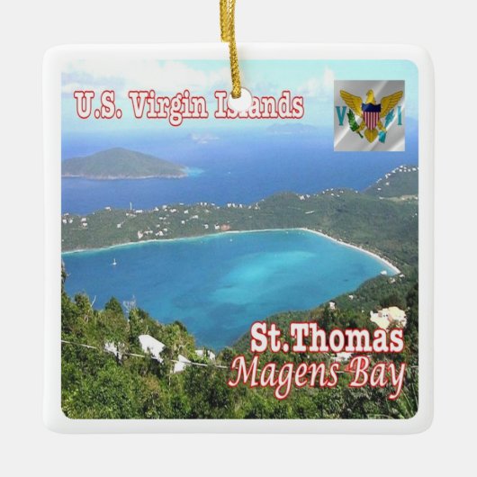 zVI012 SAINT THOMAS, Magens Bay, Jungfrau Islands, Keramikornament (Vorderseite)