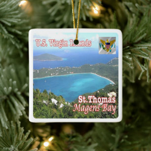 zVI012 SAINT THOMAS, Magens Bay, Virgin islands, Keramikornament