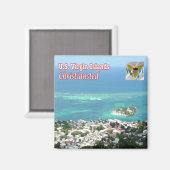 zVI014 JUNGFRAU INSELN, christlich, Kühlschrank Magnet (Vorderseite/Rückseite)