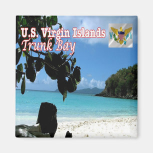 zVI016 JUNGFRAU ISLANDS, Trunk Bay, Amerika, Kühls Magnet