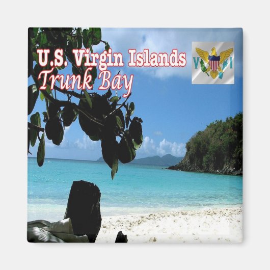 zVI016 JUNGFRAU ISLANDS, Trunk Bay, Amerika, Kühls Magnet (Vorne)