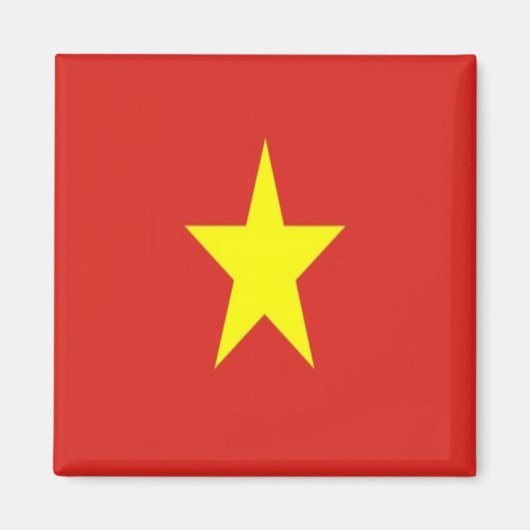 zVN001 VIETNAMESE FLAG, Vietnam, Asien, Kühlschran Magnet (Vorne)