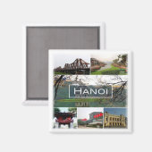 zVN003 HANOI, Vietnam, Mosaik, Asien, Kühlschrank Magnet (Vorderseite/Rückseite)