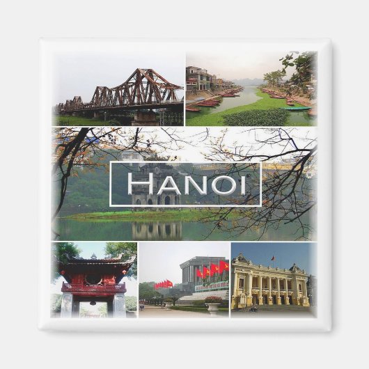 zVN003 HANOI, Vietnam, Mosaik, Asien, Kühlschrank Magnet (Vorne)