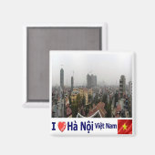 zVN008 HANOI Liebe, Vietnam, Skyline, Kühlschrank Magnet (Vorderseite/Rückseite)