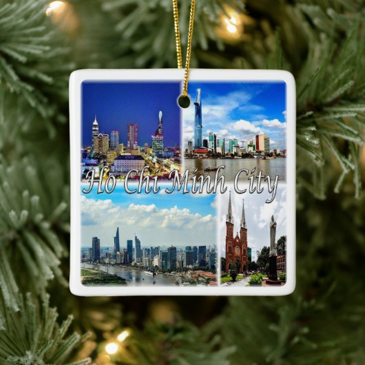 zVN013 HO CHI MINH City SAIGON, Mosaik, Keramikornament (Baum)