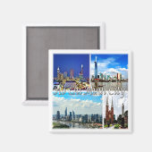 zVN013 HO CHI MINH City SAIGON, Mosaik, Kühlschran Magnet (Vorderseite/Rückseite)