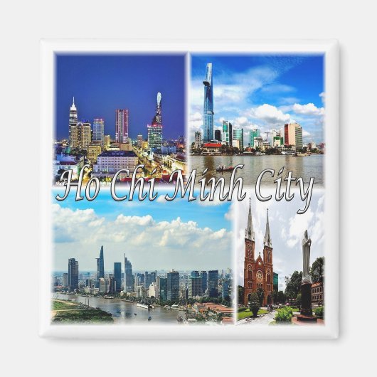 zVN013 HO CHI MINH City SAIGON, Mosaik, Kühlschran Magnet (Vorne)