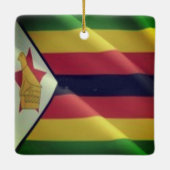 ZW002 ZIMBABWE, Waving Flag, Afrika, Keramikornament (Rückseite)