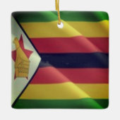 ZW002 ZIMBABWE, Waving Flag, Afrika, Keramikornament (Vorderseite)