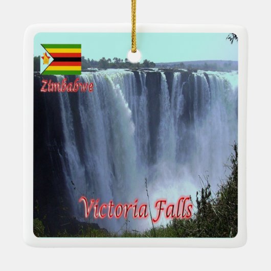 ZW003 VICTORIA FALLS, Simbabwe, Afrika, Keramikornament (Rückseite)