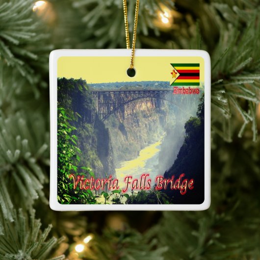 ZW006 VICTORIA FALLS, Simbabwe, Afrika, Keramikornament (Baum)