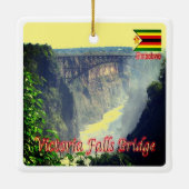 ZW006 VICTORIA FALLS, Simbabwe, Afrika, Keramikornament (Rückseite)
