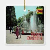 ZW014 HARARE, Simbabwe, Keramikornament (Rückseite)