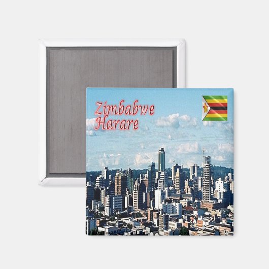 ZW017 HARARE, Panorama, Simbabwe, Afrika, Kühlschr Magnet (Vorderseite/Rückseite)