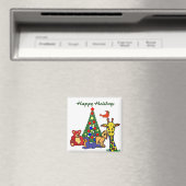 ZW - Happy Holidays Cartoon Magnet (In Situ (Geschirrspüler))