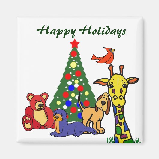 ZW - Happy Holidays Cartoon Magnet (Vorne)