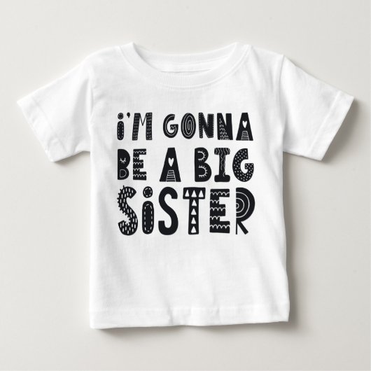 Zwanger: I'm gonna be a big sister Baby T-shirt (Vorderseite)