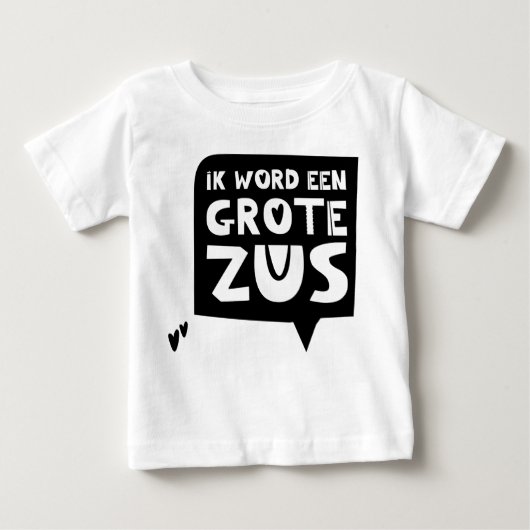 Zwangerschapsaankondiging: Ik word een grote zus Baby T-shirt (Vorderseite)