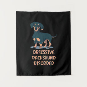 Zwanghafte Dackel Wandteppich