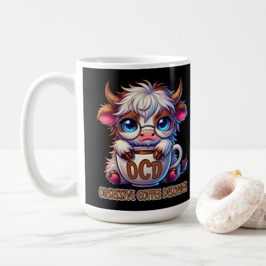 Zwanghafte Kaffeestörung Kaffeetasse (Mit Donut)